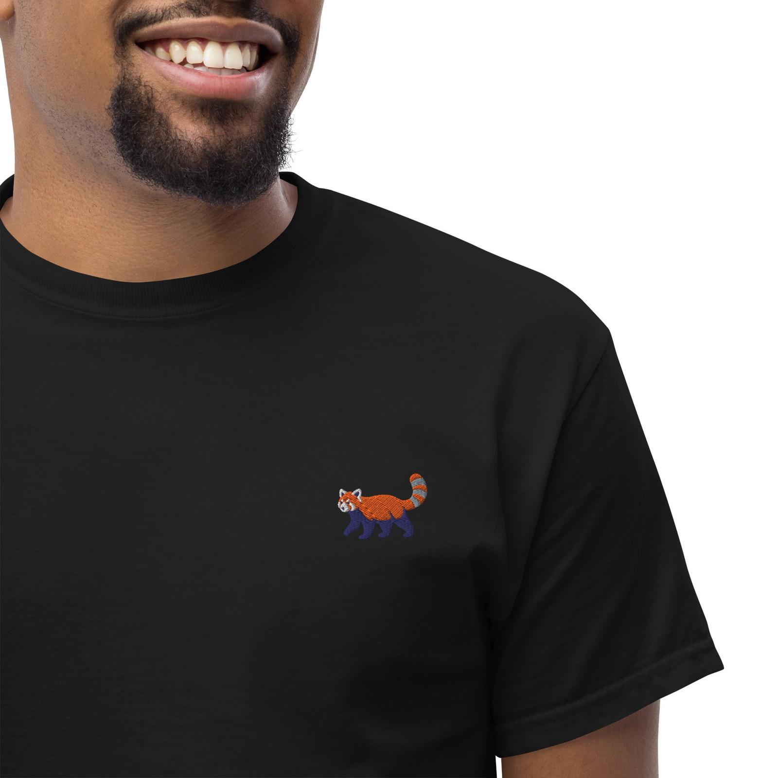 

Minimalist Red Panda Embroidered T-Shirt Mens Womens Tees Top – Cute Animal Tee by Zoology Arts 3XL