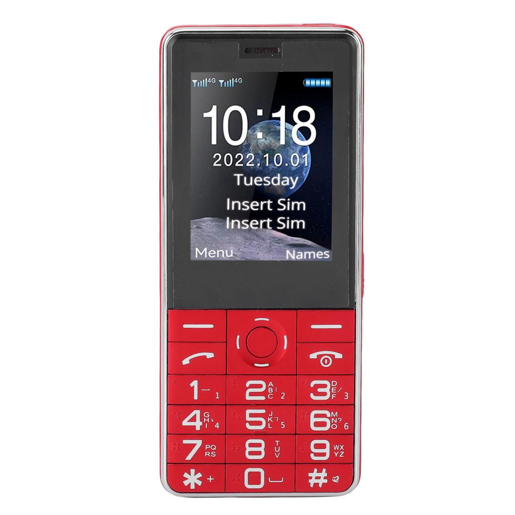 Unlocked Cell Phone 2G Dual SIM Big Key Basic Phone with 2.4 Inch Color Screen SOS Emergency Call Loud Speaker