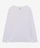 BASIC HOUSE Women'S Flowy Spandex U-Neck Oversized Long Sleeve T-Shirt White