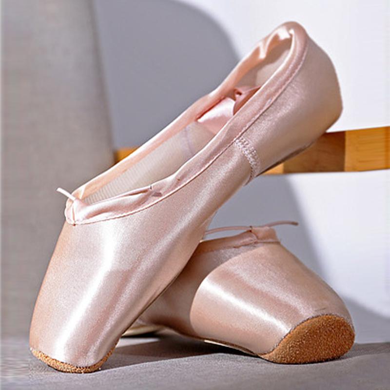 

Женская атласная балетная танцевальная обувь для девочек, обувь для йоги на замшевой подошве, танцевальная одежда 30-43 35 розовый