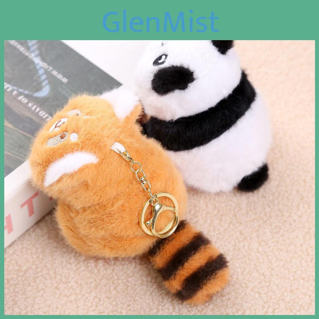 Plush Panda Keychain With Reversible Design For Girls And Bag Accessories