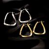 Korean Minimalist Geometric Twisted Square Earrings - Versatile Light Luxury Jewelry