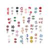 30 Pairs Ear Studs Set Exquisite Fashionable Colorful Stud Earrings for Parties Everyday Use