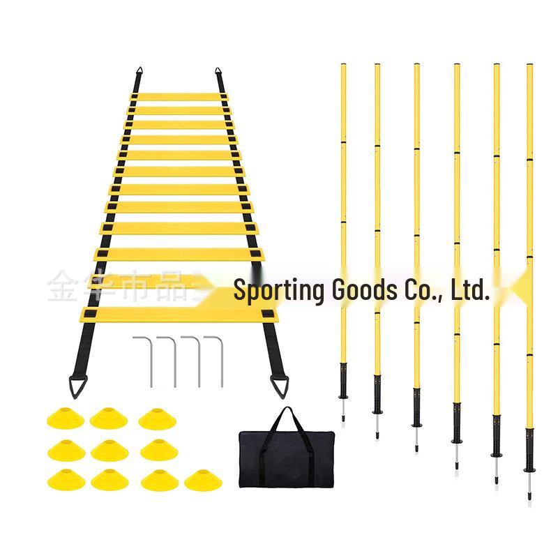 Agility Training Set: Ladder, Cones, Markers & Resistance Parachute for Football