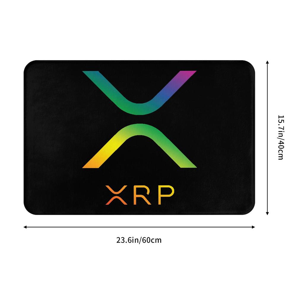Ripple XRP Doormat Mat Anti-Slip Bitcoin Cryptocurrency Kitchen Bath Balcony Rug Carpet 40*60cm