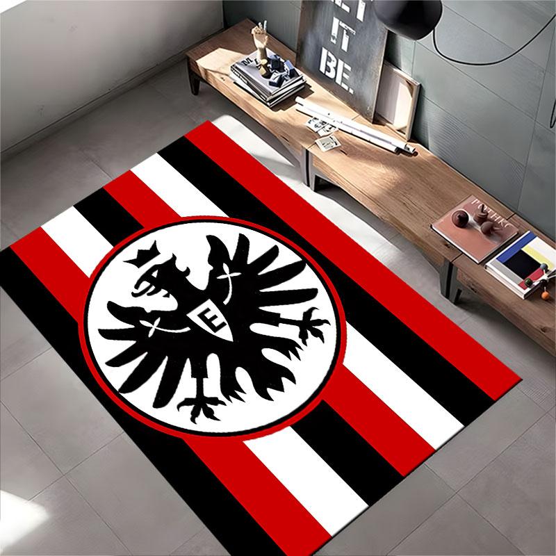 Eagle Emblem On Striped Design Suitable As a Non-slip Mat for the Living Room or Bedroom Sofa
