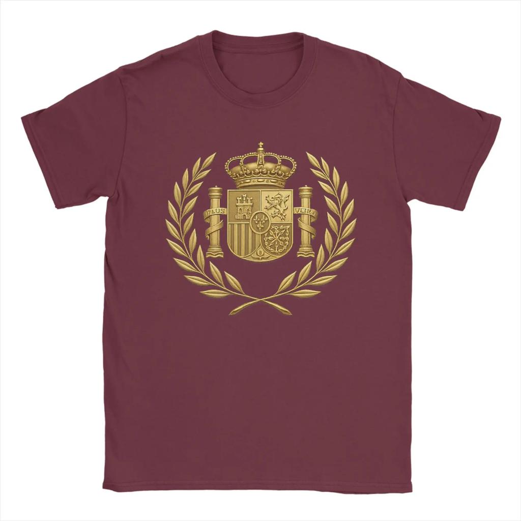 Spain Coat Of Arms Spanish Emblem Espania Tshirt Summer 100 Cotton T Shirts For Unisex Trending Loose Tee Shirt Short Sleeve Tops