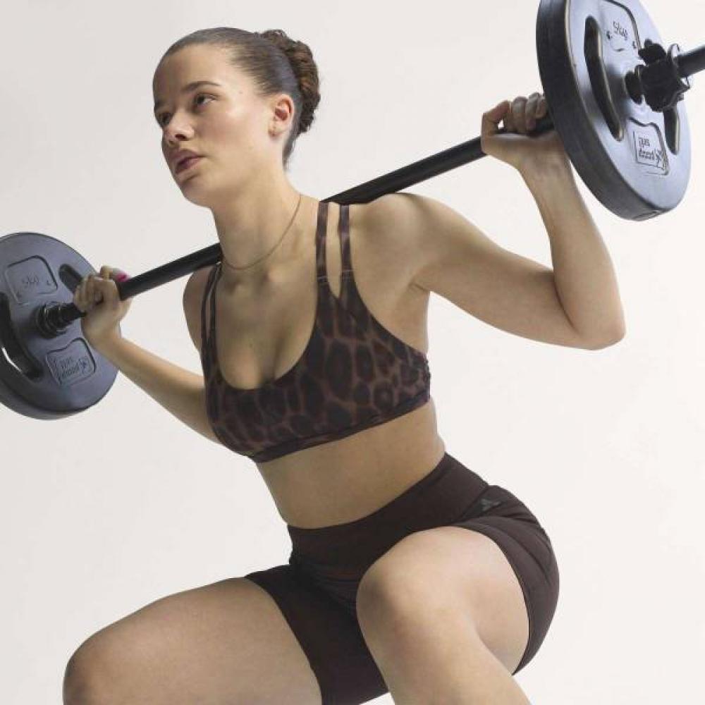 

Женский спортивный бюстгальтер AdidaS S с легкой поддержкой и перекрещивающимися бретелями Модель Optime Леопард AXS(85)