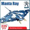 Diy Ocean Animals Robot Deformation Construction Block Creative Assembly Crab Shark Lobster Toys For Kids Adults Present Small Particle