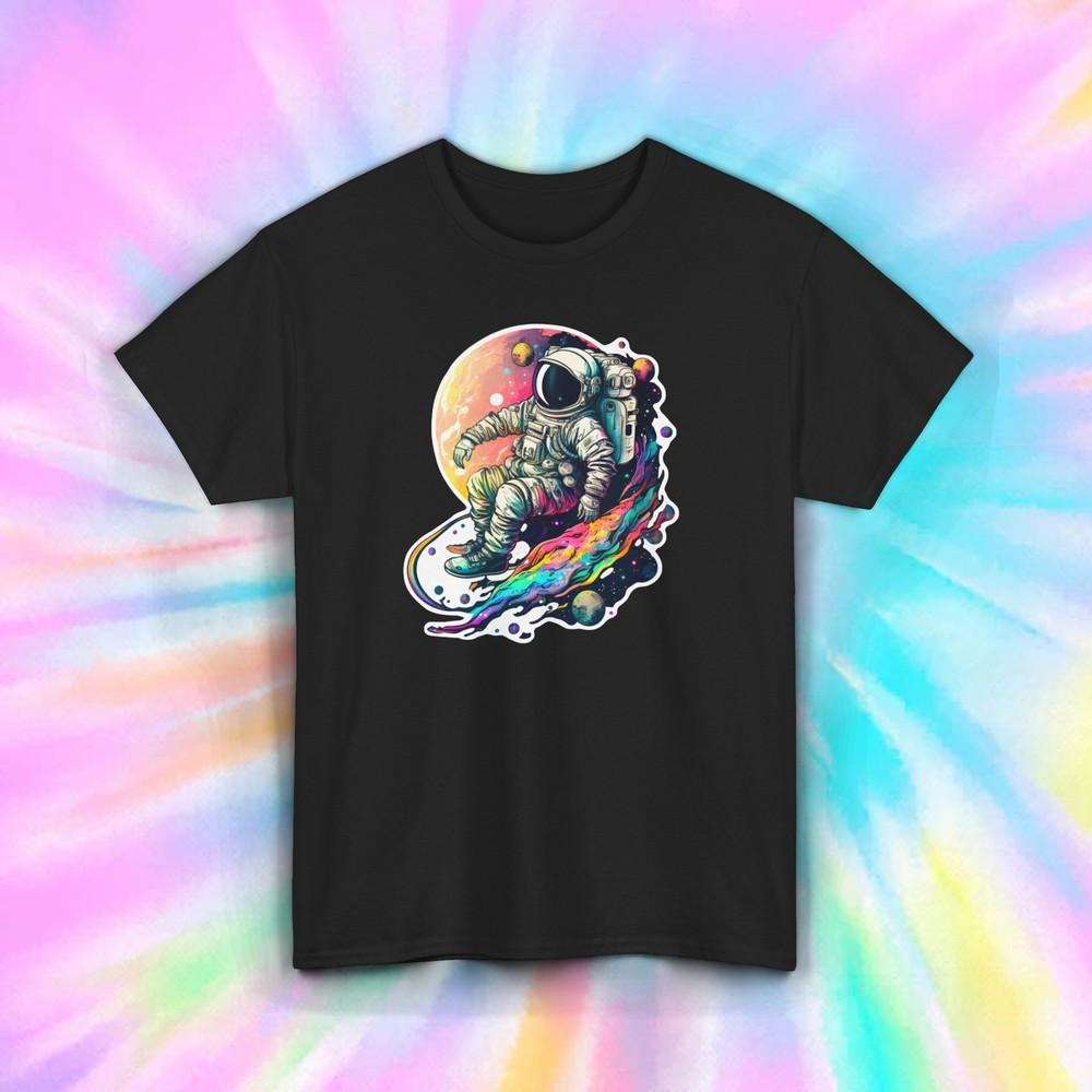 

Astronaut Ride T-Shirt | Colorful Space Adventure Graphic Tee | S-5XL 4XL