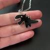 Pendant Necklace Dinosaur Ins Hip Hop Jewelry Long Electroplating Couple Necklace for Friend