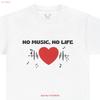 Musical Heartbeat T Shirt Heart With Sound Wave Notes Music Lover For Musicians Vintage Homme Versatile