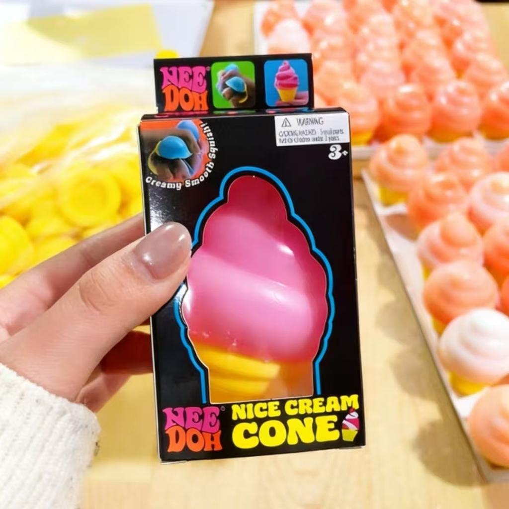 NEE-DOH Ice Cream Shaped Decompression Needoh Nice Cream Cone Surprise Stress Relief Squeeze