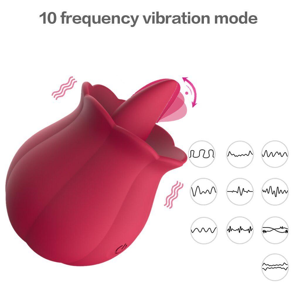 Weibliches Spielzeug Rose Vibrator Lady Saugvibrator 10 Modi Erwachsenenspielzeug