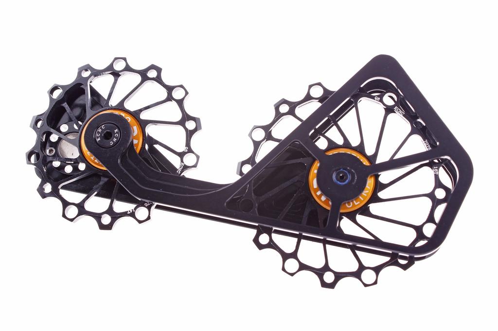 KCNC 16T Derailleur Pulley 7075 Aluminum Alloy Big Pulley Bicycle Pulley Compatible with Shimano Dura Ace 6700/6800/7800/7900/7970/9000/9070 (Black)