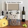 Fun and Soft Plush Dog Tissue Box Plush Doggy Tissue Box Organizers Elegant Tissue Container Portable Paper Holder