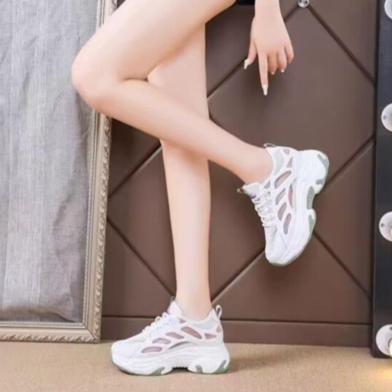 Woman Footwear Whit Mesh Breathable Shoes for Women High On Platform Designer Luxury 39 Stylish Original Comfortable and Elegant