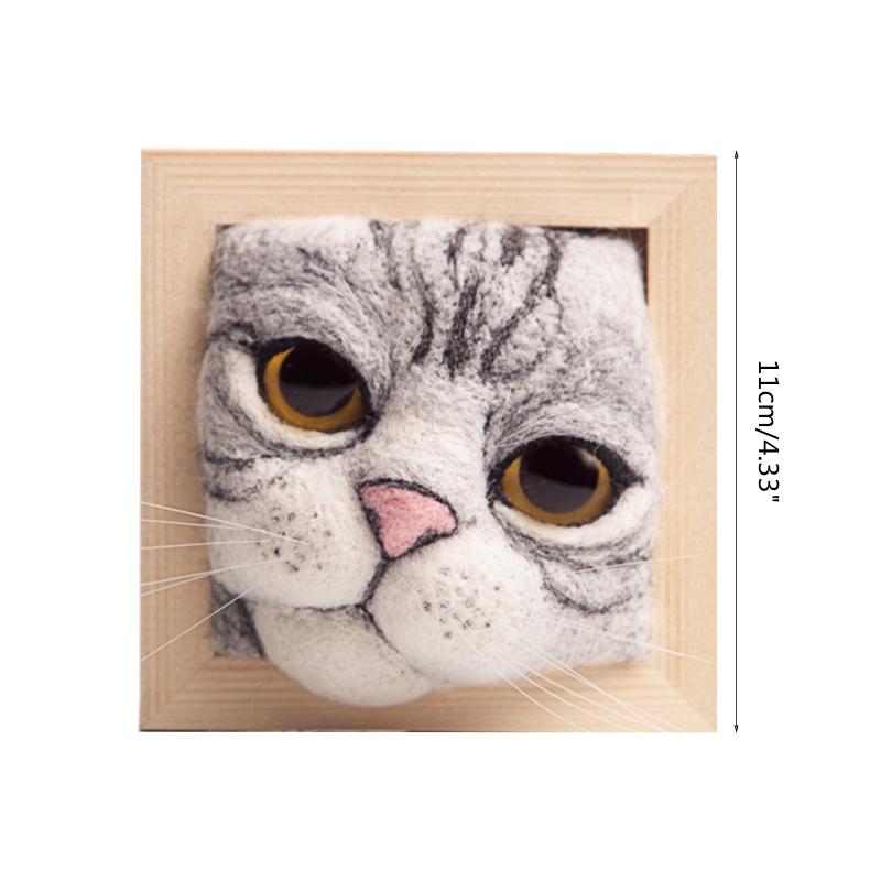 Non-Finished Needle Felting Beginner kits Wool for Felting Cute Animals Kit DIY Wool Needle Felt Set  Felted Animals