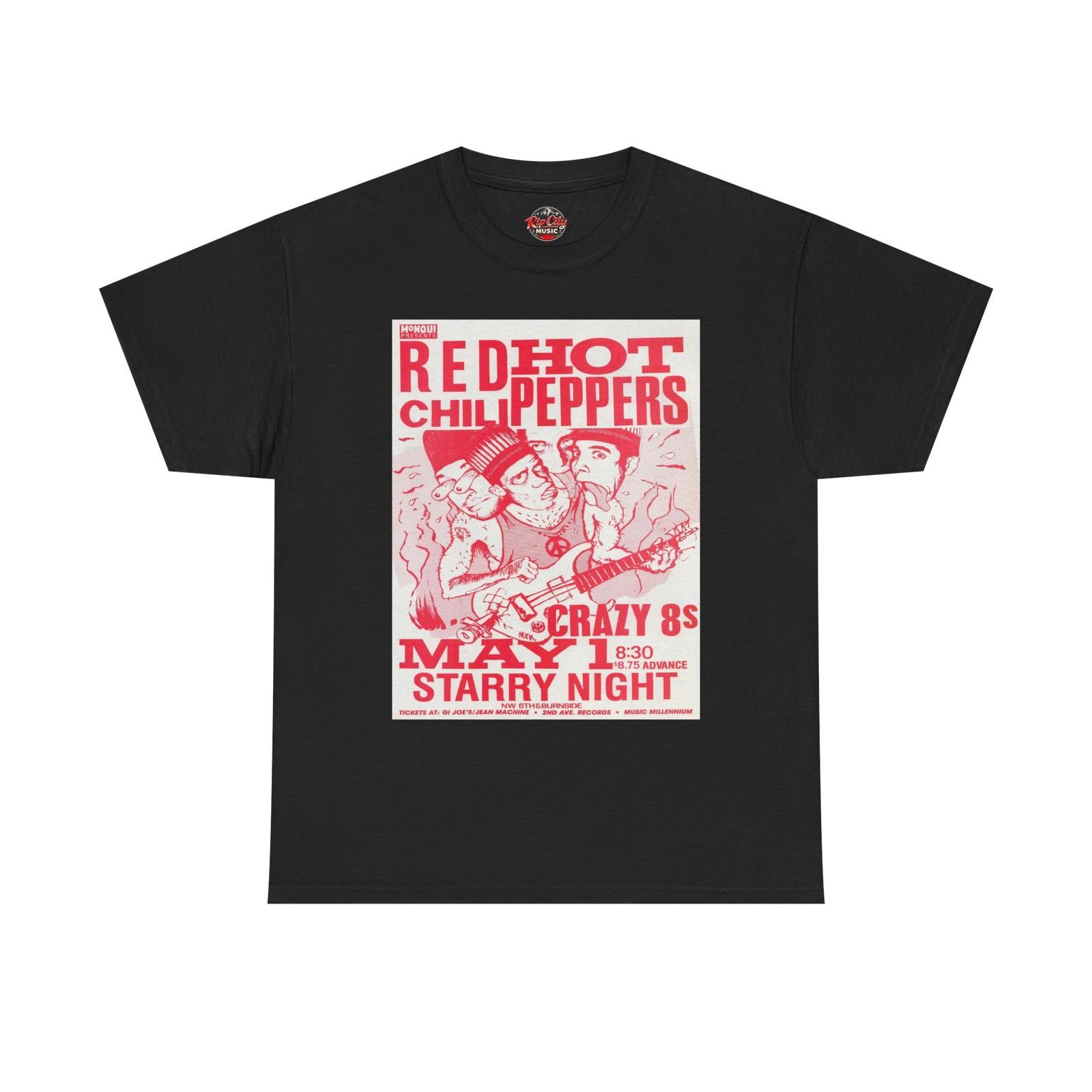 Red Hot Chili Peppers May 1 Starry Night Portland Retro Concert Poster T-Shirt S