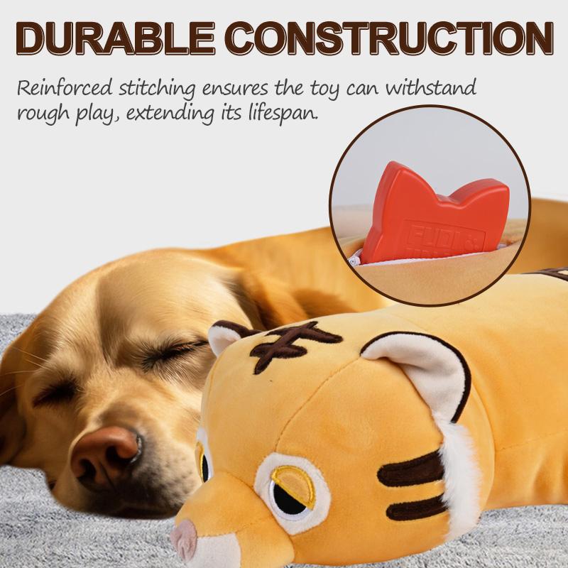 PETFULED Lucky Tiger Welpe Herzschlag Spielzeug. Welpen Herzschlag Spielzeug Hund Stressabbau Beruhigungshilfe Welpen Herzschlag Stofftier