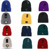 Gorro de Tricô de Inverno para Casais Quente Casual Moda Liso Tamanho Único