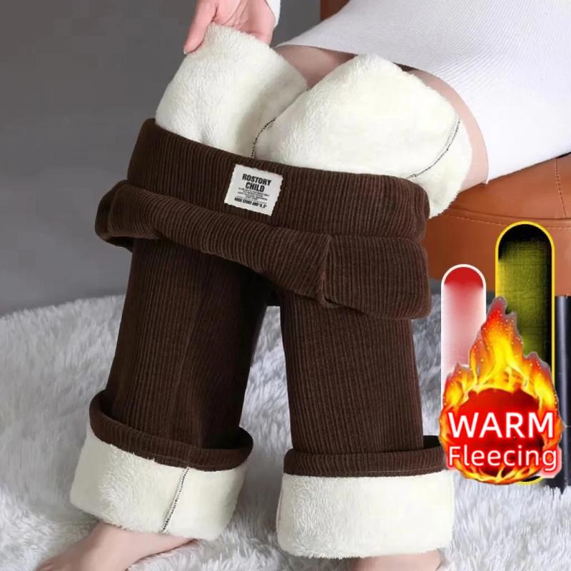 

Зимние однотонные элегантные широкие брюки с подкладкой, повседневные утепленные мешковатые спортивные брюки для женщин с высокой талией, корейские прямые брюки из овечьего пуха XXXL кофейный