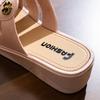 Sommer Damen Keilsandaletten Elegant Fischmaul Plateau Sandalen Zuhause Rutschfeste Pantoletten für Frauen mittleren Alters Zapatillas De Damas