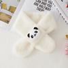 2025 Kids' Soft Thick Cartoon Bear Scarf - Warm Plush Neck Warmer for Autumn & Winter