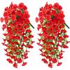 Artificial Morning Glory & Eucalyptus Nonfading Rattan Hanging Wall Door Decoration Fake 75cm Plants Garden Party Decoration