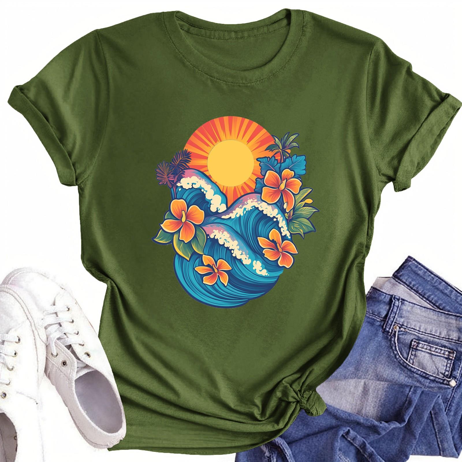 

Футболки с короткими рукавами для женщин, модные топы, легкие и мягкие повседневные летние наряды, одежда XXL