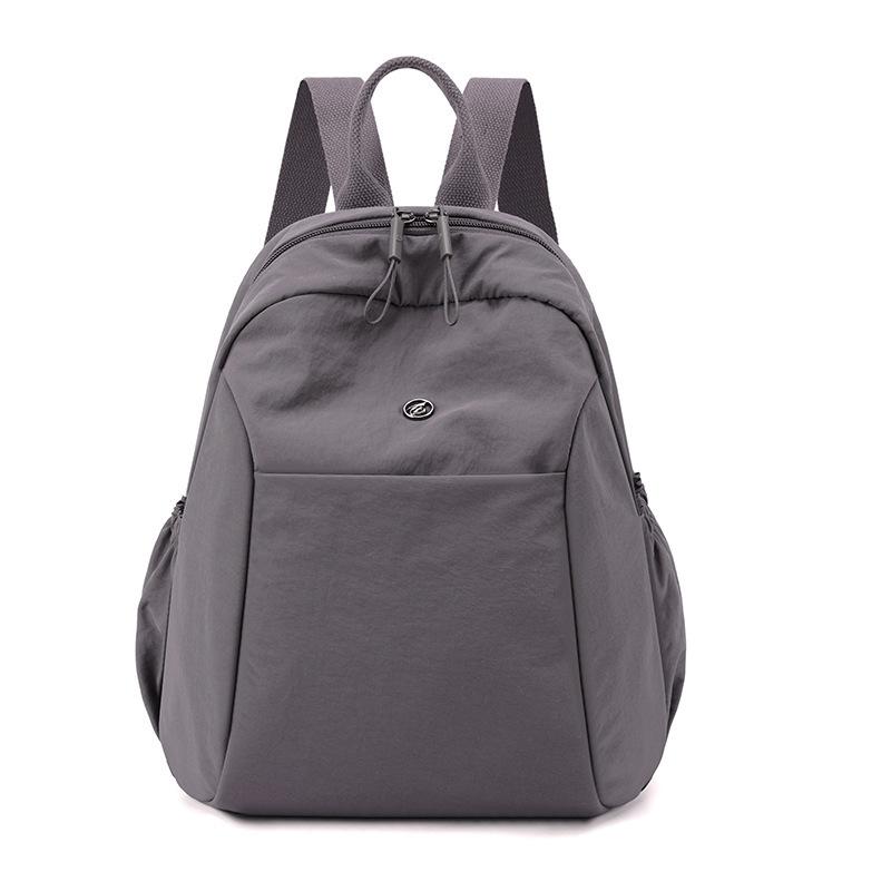 Schoolbag solid color light and simple backpack new trendy texture large capacity college student class schoolbag street backpack