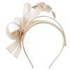 Fascia Vintage con Piume e Tessuto a Rete Elegante Accessorio per Capelli per Donne