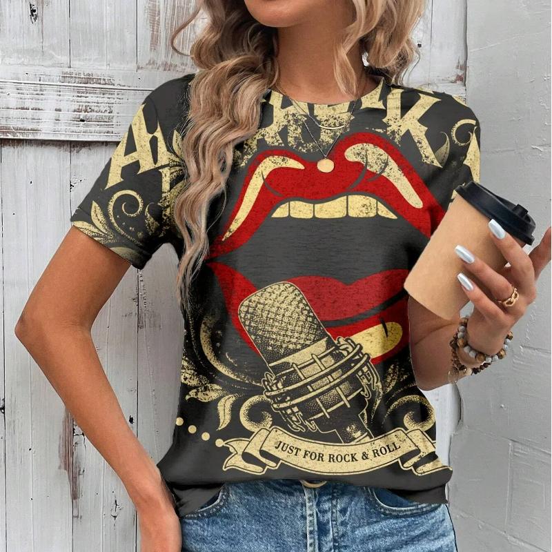 

Летняя женская футболка Harajuku с забавным принтом, с коротким рукавом и круглым вырезом, модная повседневная футболка большого размера с коротким рукавом, топы, одежда XXL