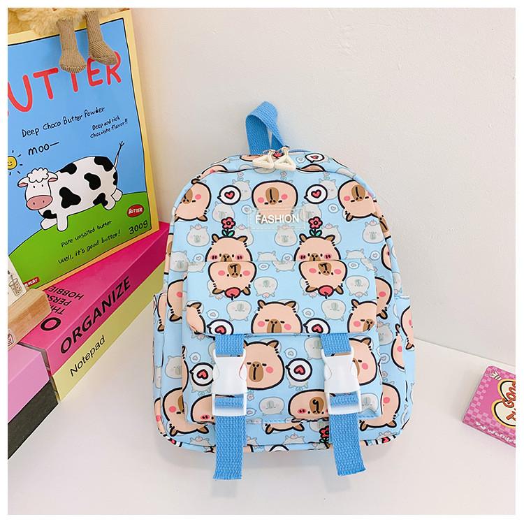 Kids Capybara Whimsical Backpack For Preschool Comfortably Designed Lightweight Carrying Solution
