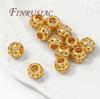 18K Gold Plated Round Ball Spacer Beads For Jewelry,Metal Bead Separators,DIY Beading Accessories,Necklace Making Supplies