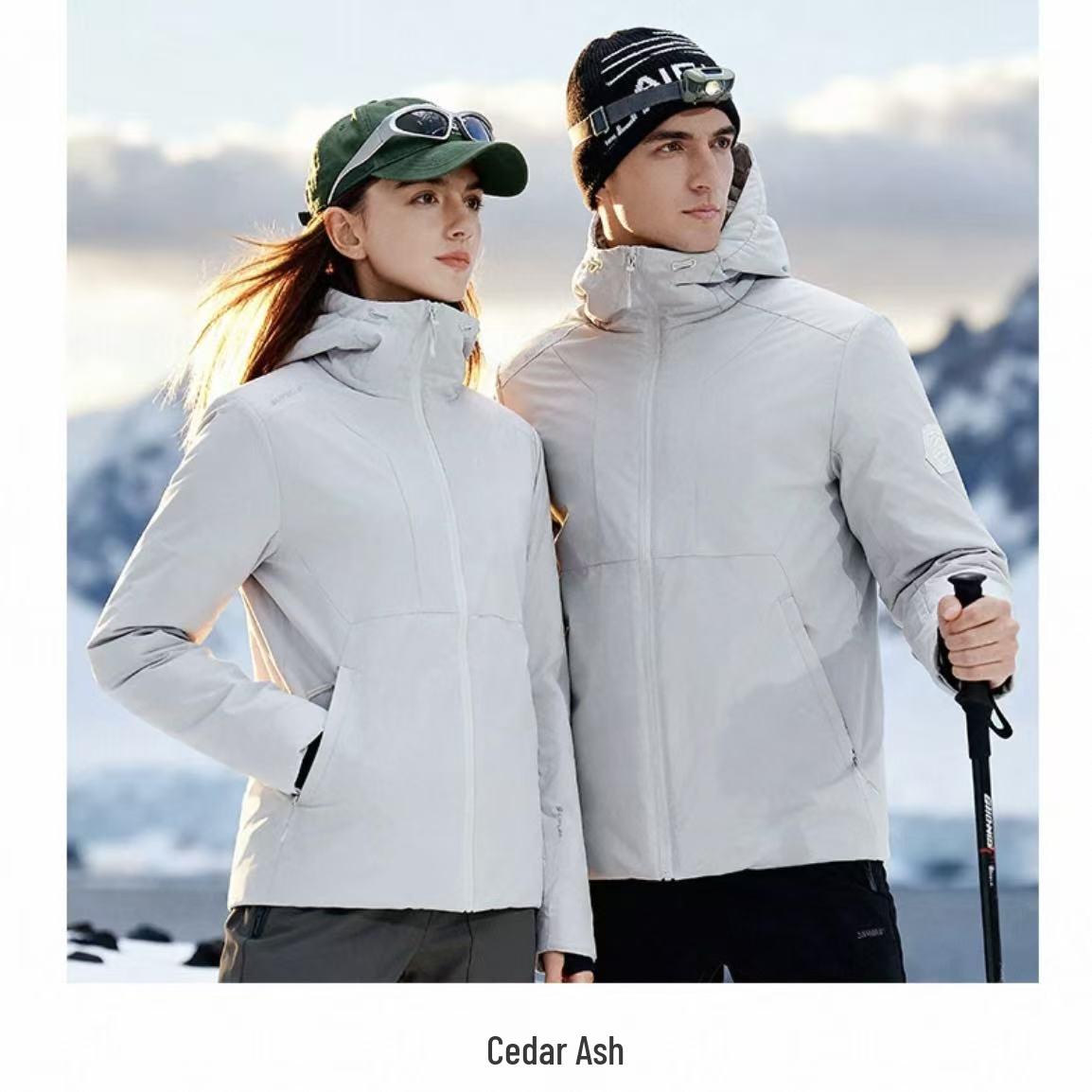 

Supield Astronaut Star Shell: Unisex Winter Lightweight Aerogel Fleece Hooded Jacket M