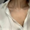 Titanium steel non-fading snake bone chain niche necklace women's light luxury neck chain high-end collarbone chain ins cold wind accessories