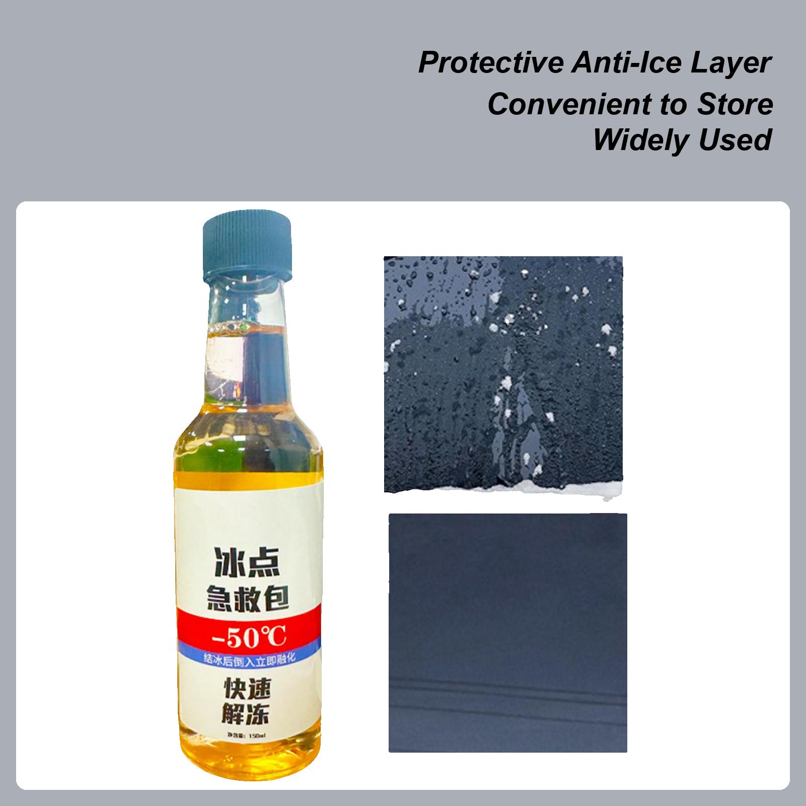 Deicer For Car Windshield 150ml Ice Melt Windshield Defroster Auto Defroster For Car Truck SUV Glass Hood Outside Door Handle CN