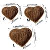 Simulation Rattan Heart-Shaped Woven Storage Basket Large Capacity Serving Display Basket  Desktop