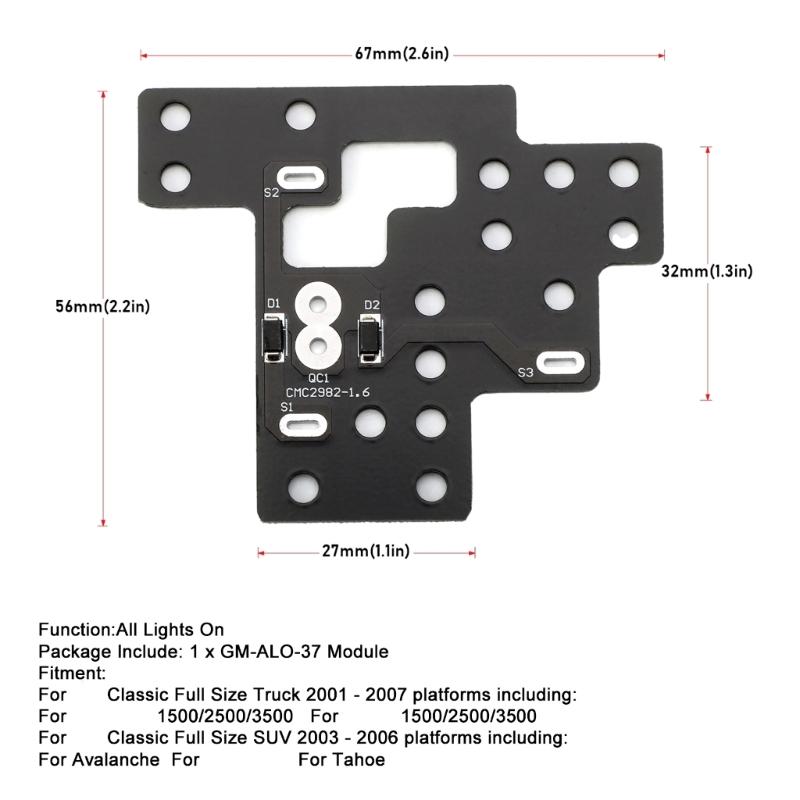 Upgraded Fog Lights & Low Beams Stable & Long Servcie Lighting Modules GMALO37 Replacement Advanced Light Control