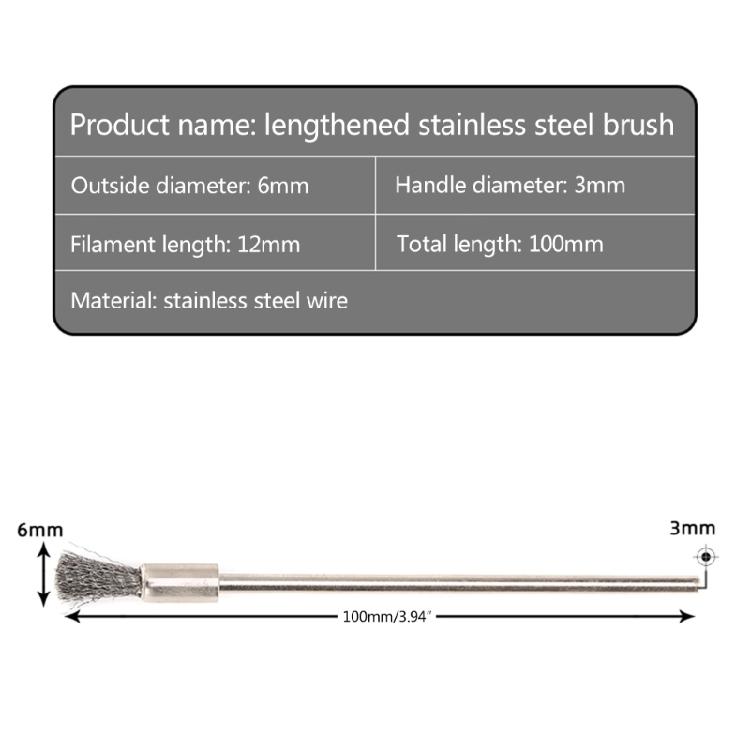 4Pcs 100mm Steel Wire Wheel Brushes 3mm Shank Polishing Brush Rotary Tool Home