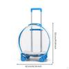 Cage de transport transparente pour animaux de compagnie avec roues, transparente, roulante, construction robuste, bagage pour chats, petits animaux