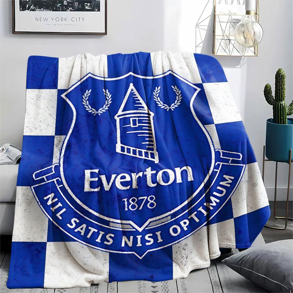 1PC Everton F.C Patterned Flannel Blanket Suitable For All Seasons for Home Decor Warmth and Comfort Gifts Holiday Present