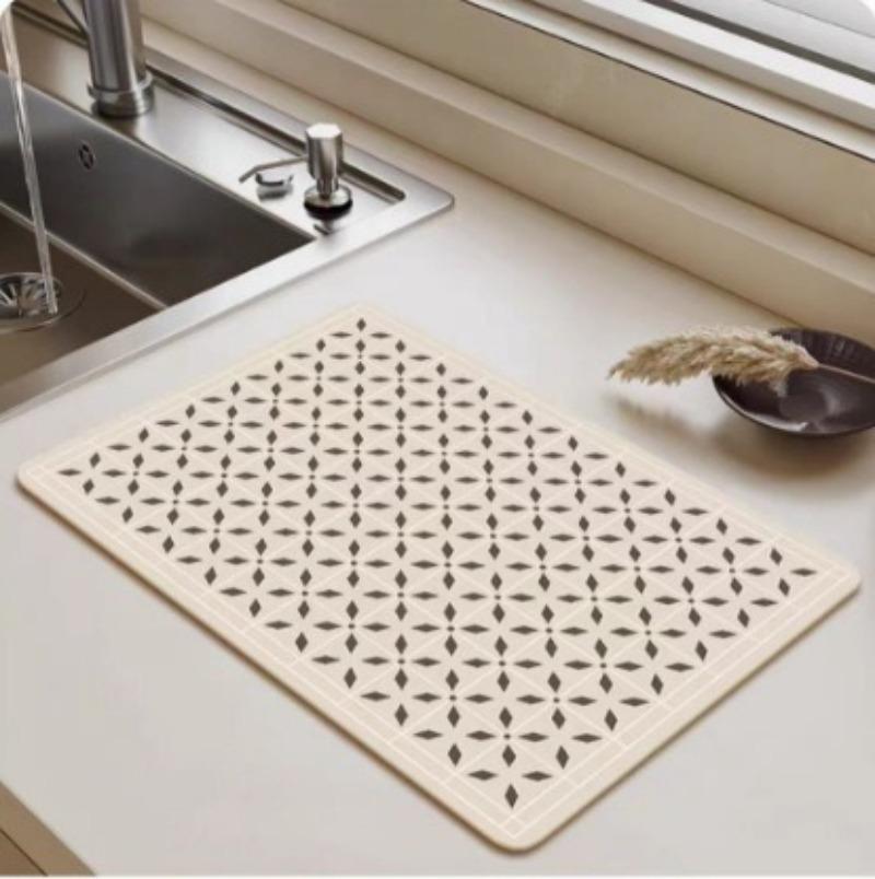 Quick-dry Diatomaceous Mats Minimalist Dring Mat Kitchen Dishwashing Washing Machine Water Absorbing Drainage Cofe Maker Mat