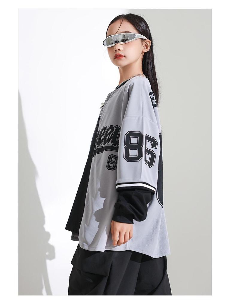 Girls' Hip-Hop Jazz Dance Costume - Japanese Street Style Performance Suit