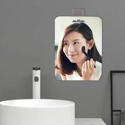 Sprchové zrcátko 30 x 20 cm bez zamlžování s přísavkou Držák na holicí strojek Háček proti zamlžování Muži Holicí make-up zrcátko Nerozbitné bezrámové závěsné do koupelny