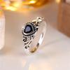 Trendy Black Zircon Love Heart Ring Vintage Fashion CopperColor Wedding Bands Engagement Rings For Women Men Minimalist Jewelry