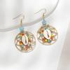 European and American fashion popular shell earrings women's holiday style handmade color personalized simple earrings earrings
