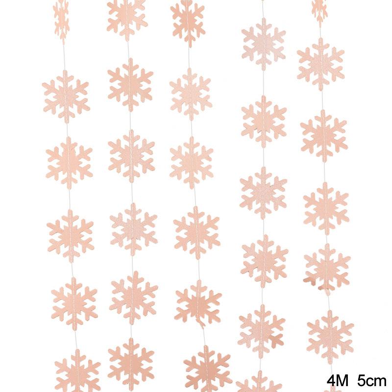 3D Künstliche Schneeflocken Papiergirlande Banner Weihnachtsdekorationen für Zuhause Winter Geburtstagsfeier Falscher Schnee Neujahrsornamente