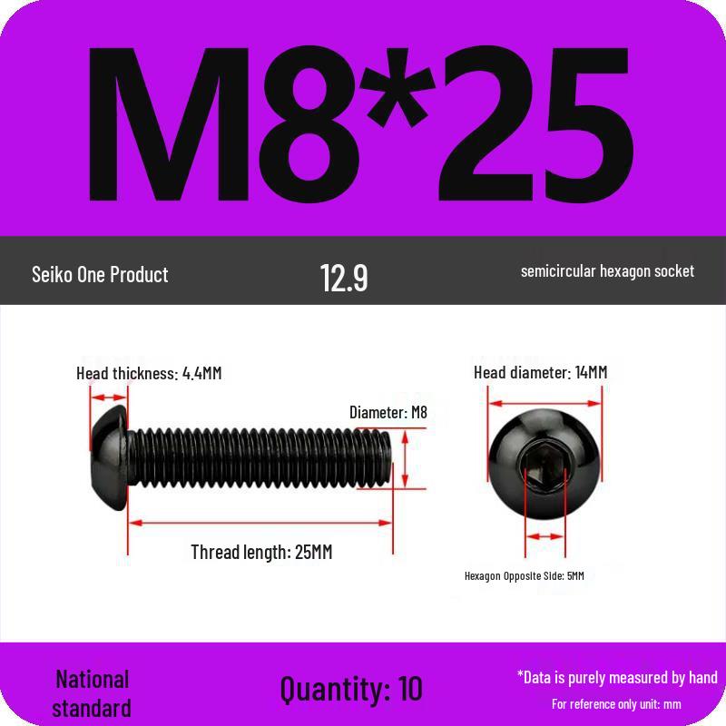 High-Strength 12.9 Pan Head Socket Cap Screws: M6, M8, M10, M12 Sizes